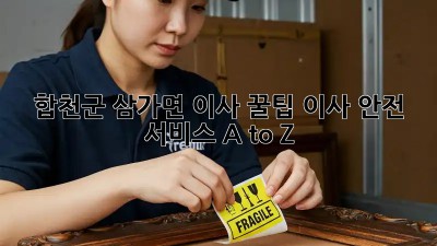 합천군 삼가면 이사 꿀팁🍯 이사 안전 서비스 A to Z