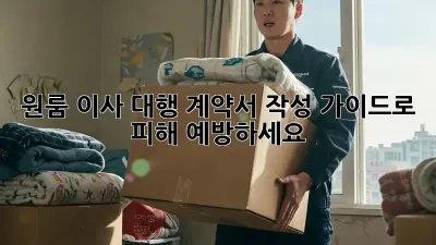 원룸 이사 대행: 계약서 작성 가이드로 피해 예방하세요!