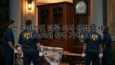 진주 진성면 원룸 이사? 용달 업체 리스트와 완벽 가이드!